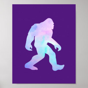 Poster Bigfoot de Aquarela