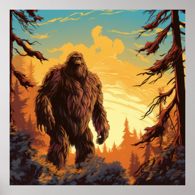 Poster Bigfoot - Design único Bigfoot - Sasquatch (Frente)