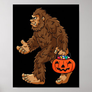 Poster Bigfoot Jack O Lantern Diversão Halloween Meninos 