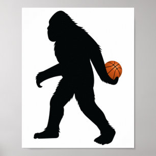Poster Bigfoot Jogando Basquete