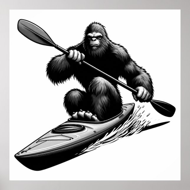 Poster Bigfoot Kayak (Frente)