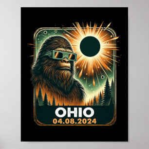 Poster Bigfoot Ohio Total Solar Eclipse 2024 Com Eclipse