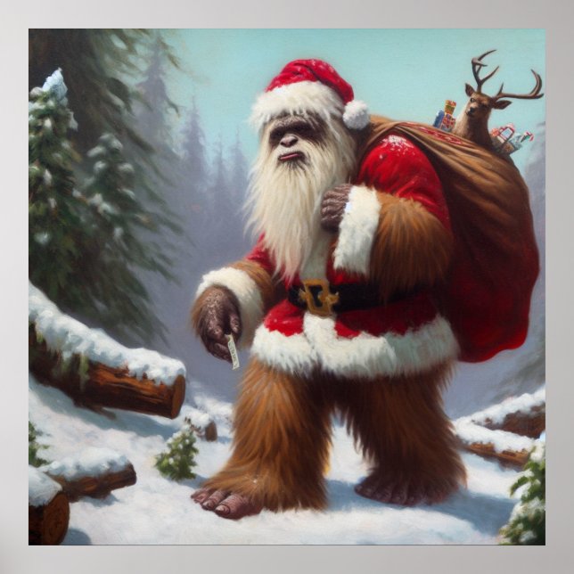 Poster Bigfoot Santa Claus (Frente)