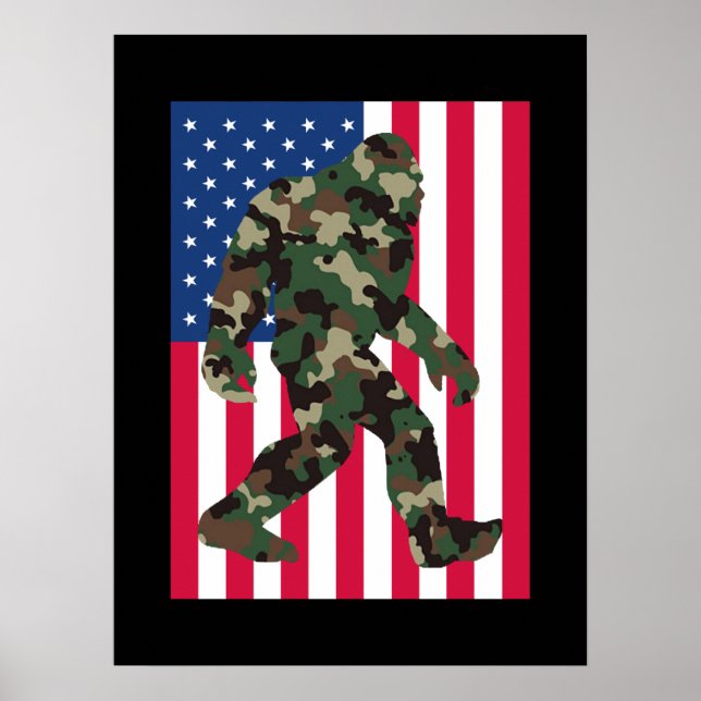 Poster Bigfoot Sasquatch Camo (Frente)