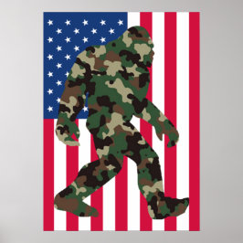 Poster Bigfoot Sasquatch Camo