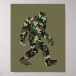 Poster Bigfoot Sasquatch Camo