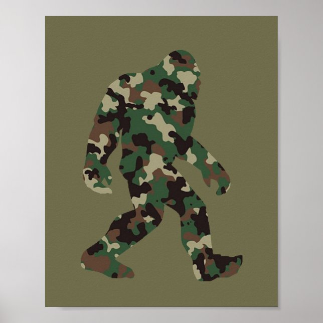 Poster Bigfoot Sasquatch Camo (Frente)