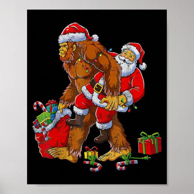 Poster Bigfoot Sasquatch For Men Grandpa Boys Kids Christ (Frente)