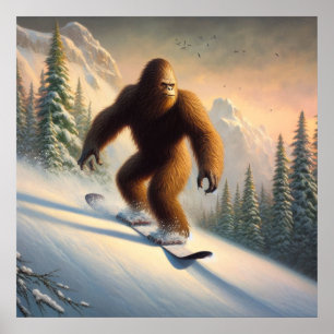 Poster Bigfoot Snowboard