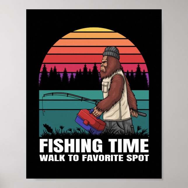 Poster bigfoot vai pescar (Frente)