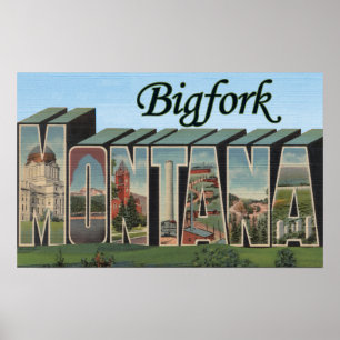 Pôster Bigfork, Montana - grandes cenas da letra