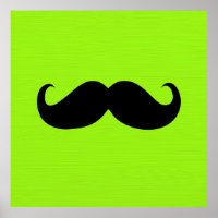 Bigode Negro em Fundo Verde