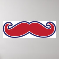 bigode - vermelho, branco e azul