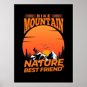 Poster Bike Mountain Nature É O Melhor Amigo