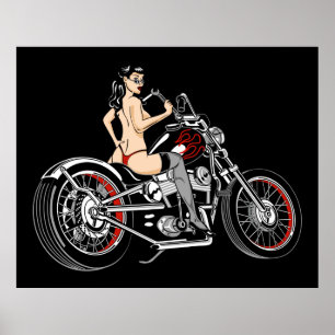 Poster Biker Babe