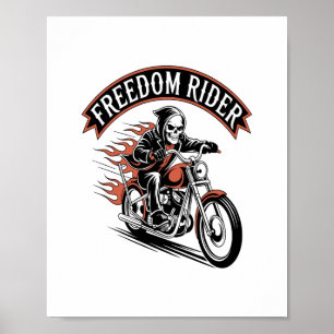 Poster Biker do Cavaleiro FreeDom