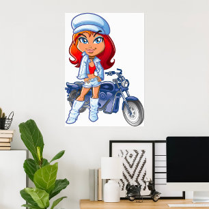 Poster Biker Girl