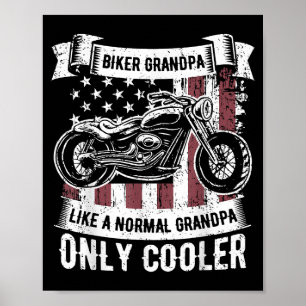 Poster Biker Grandpa Ride Motociclos R
