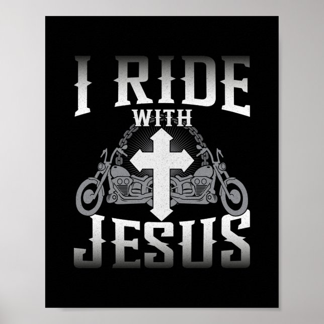 Poster Biker I Ride With Jesus Faith (Frente)