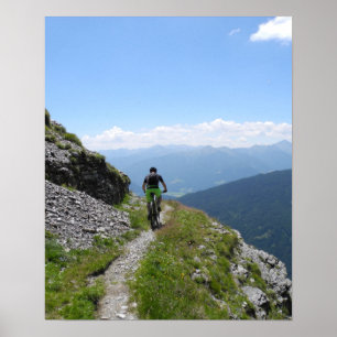 Pôster Biking da montanha