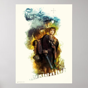 Pôster BILBO BAGGINS™ & The Company of Dwarves Graphic