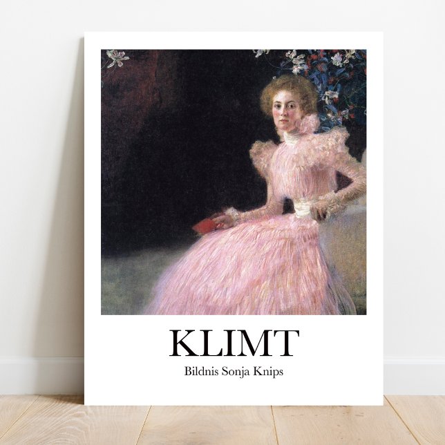 Poster Bildnis Sonja Knips por Gustav Klimt (Klimt's Golden Muse: "Bildnis Sonja Knips." Art Deco masterpiece)