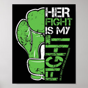 Poster Bile Duct Cancer Sua Luta É Minha Luta Boxando Glo
