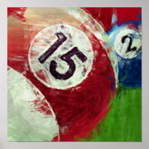 Poster Bilhar da arte abstracta 15 2