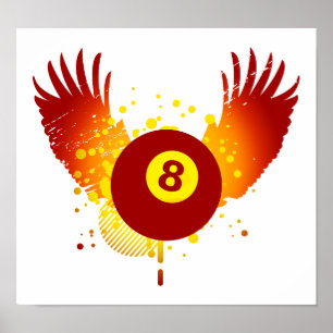 Pôster bilhar de alta fidelidade