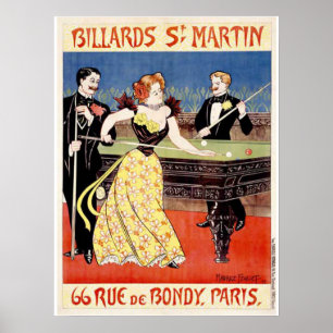 Pôster Bilhar St Martins, Paris