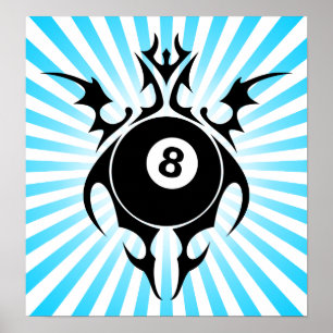 Pôster bilhar: tribalz