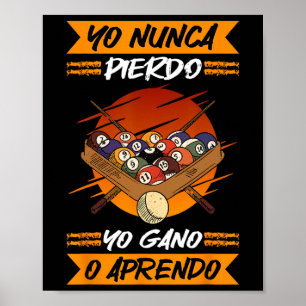 Poster Bilhares Eu Nunca Perder De Ganhar Ou Aprender Bil