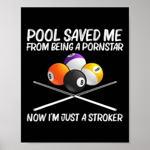 Poster Bilhares legal De Piscina Para Homens Brincadeira