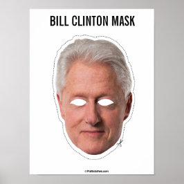 Poster Bill Clinton Mask Cutout