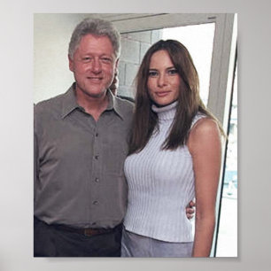 Pôster Bill Clinton & Melania Trump No Aberto Dos Eua 200