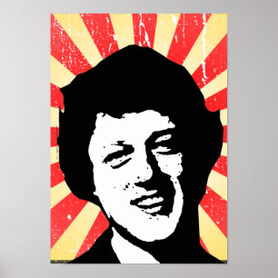 Pôster Bill Clinton retro