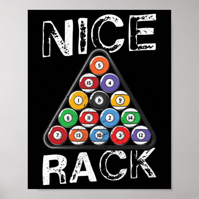 Poster Billard Nice Rack Piscina Billiards Humor (Frente)