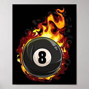 Poster Billiard 8 Ball Player Piscina Billiards Snooker C