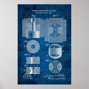 Poster Billiard Ball Patent Art Nº 11 Piscina Room Wall
