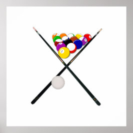 Poster Billiard Balls e Piscinas
