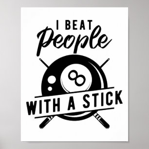 Poster Billiard Beat Pessoas Com Um Pau Engraçado Billiar