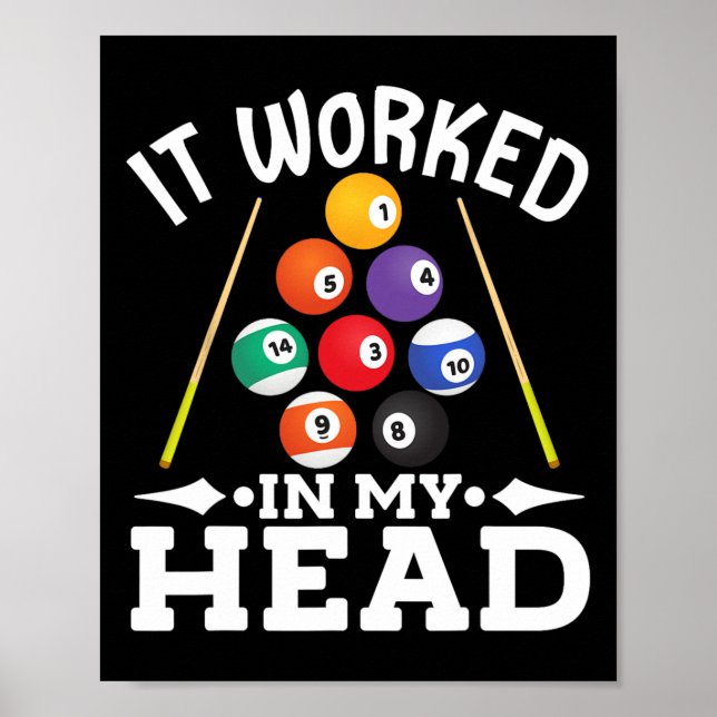 Poster Billiard Funcionou Na Minha Piscina De Cabeça, Jog (Frente)