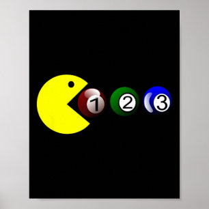 Poster Billiard Piscina Ll - Jogador Engraçado Do Billiar