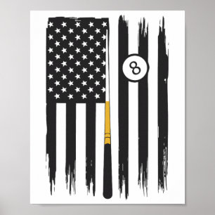 Poster Billiard Piscina Player Billiards Mesa Eua América