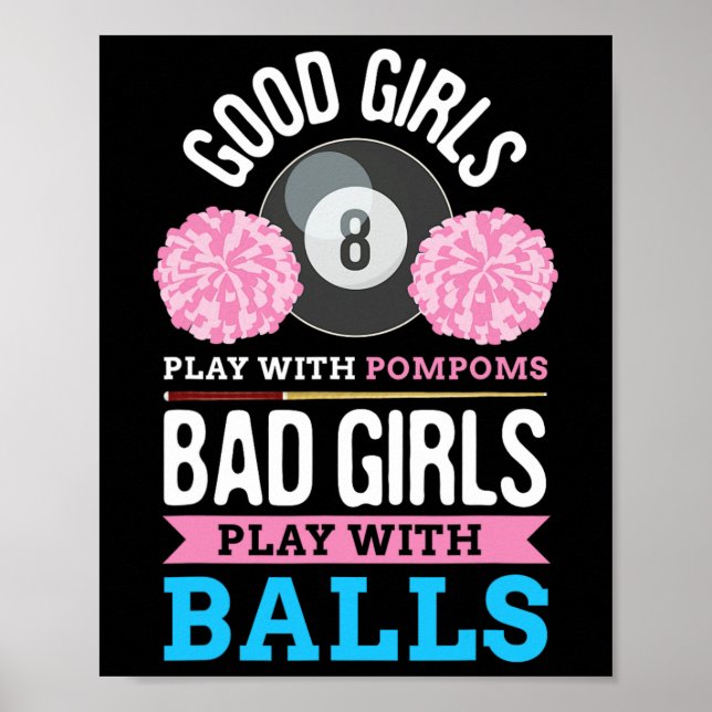Poster Billiards Cue Game Piscina Billiard Player Gift (Frente)