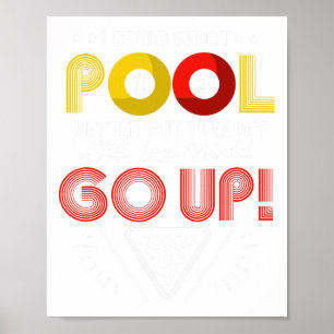 Poster Billiards Engraçado do Jogador de Piscina