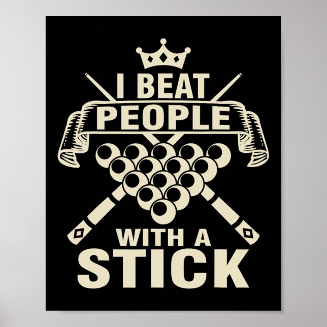 Poster Billiards Lover I Bater Pessoas Com Uma Pl De Pisc (Frente)