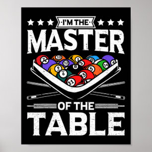 Poster Billiards Mestre da Mesa 8 Homens da Bola Poo