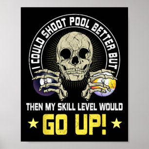 Poster Billiards Piscina do crânio Snooker Ball Mesa N