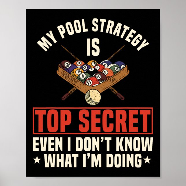 Poster Billiards Piscina Snooker Billiard Ball Mesa Nine- (Frente)